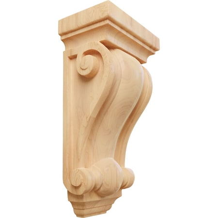 Ekena Millwork 6 1/4"W x 4"D x 12"H Cole Pilaster Wood Corbel, Red Oak CORW06X04X12CORO